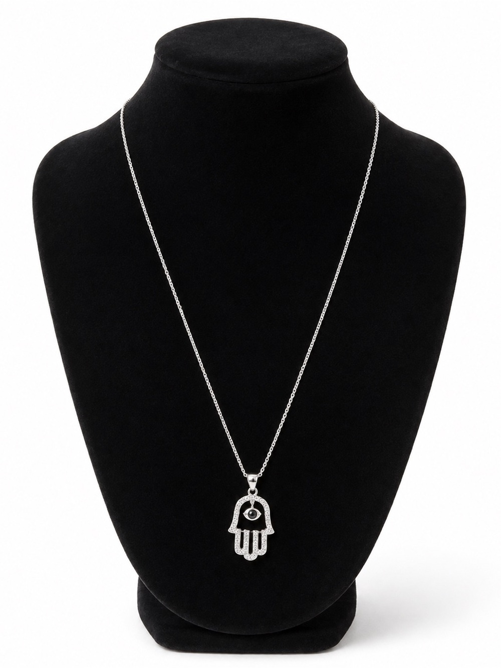 🪬Silver Hamsa Hand Pendant Necklace - Silver